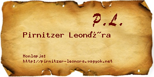 Pirnitzer Leonóra névjegykártya